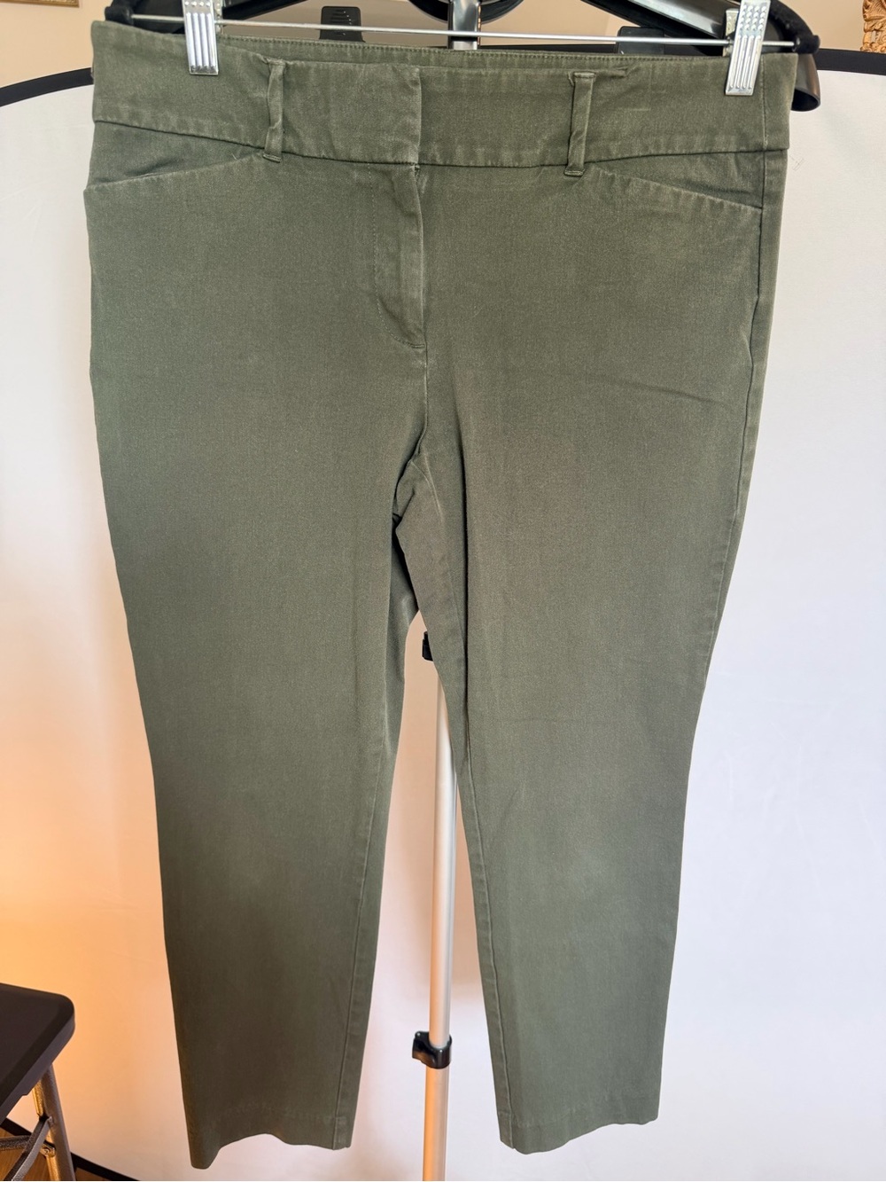 LOFT Olive Green Straight-Leg Jeans